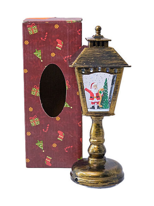 Ornament de Crăciun Lanternă Luminat cu Moș Crăciun 1buc