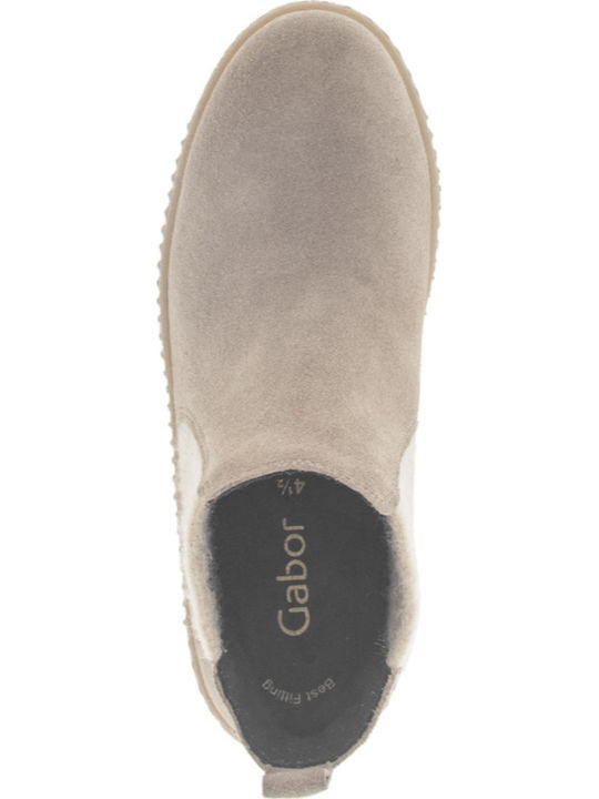 Leather Women's Ankle Boots Gray