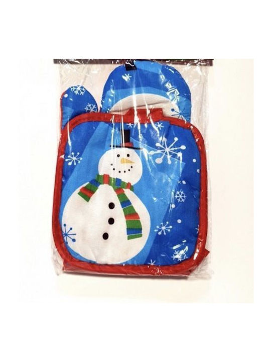Blue Oven Mitt 2 Pieces