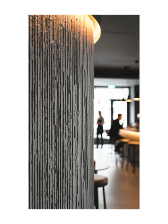 3D Πάνελ Τοίχου από Πλαστικό με Κόλλα Light Grey Γκρι 60x120εκ.