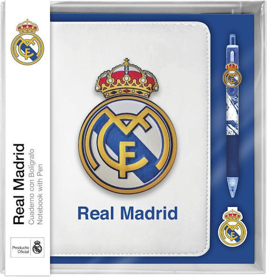 Real Madrid Kinder Schreibwaren-Set Anti-Stress-Notizbuch Mehrfarbiger Stift
