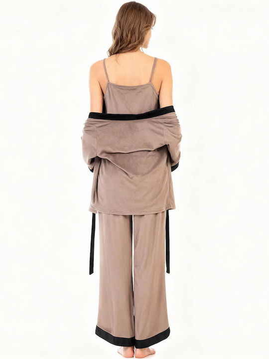 Secret Point Winter Damen Robe mit Pyjama Cigar