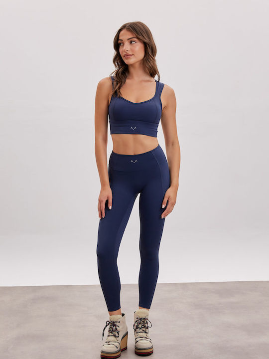 Women's Legging Navy Blue, Stone Blue