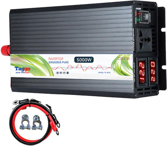 Taggo Invertor Auto Unda sinusoidală pură 5000W pentru Convertirea 12V DC în 220V AC