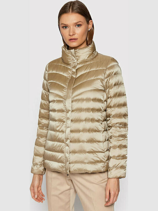 Jasen Kurz Damen Puffer Jacke für Winter Gold