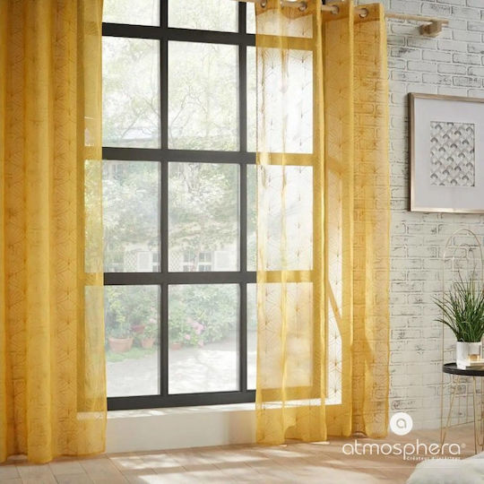 Atmosphera Κουρτίνα με Τρουκς Mia Πορτοκαλί 140x240εκ.