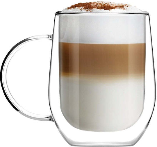 Vialli Design Mug Glass Transparent 350ml 2pcs Vialli Design Mug Glass Transparent 350ml 2pcs