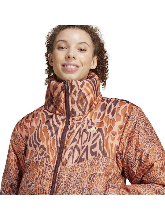 X FARM Rio Women's Short Puffer Jacket for Winter Orange