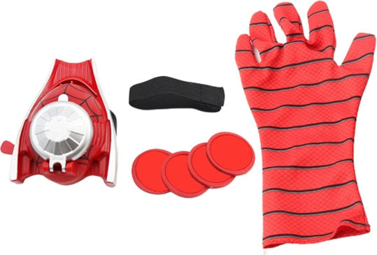 Spiderman Glove Disc Launcher Kids Depox Red