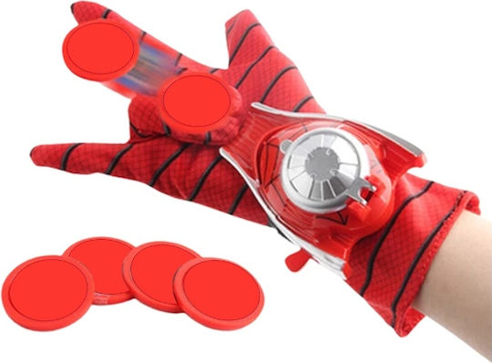 Spiderman Glove Disc Launcher Kids Depox Red