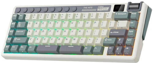 Royal Kludge RK M70 Ασύρματο Gaming Μηχανικό Πληκτρολόγιο 75% με Custom Cream διακόπτες και RGB φωτισμό (Αγγλικό US) Πολύχρωμο