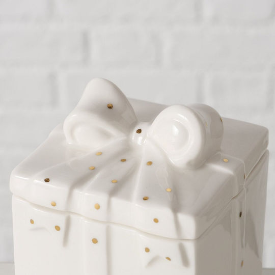 MSA Box General Use with Lid made of Porcelain White 7x7x10.5cm