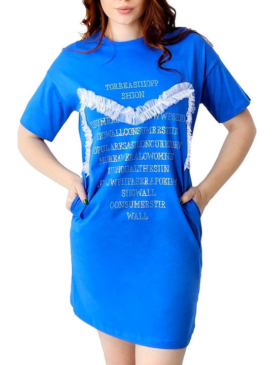 Καλοκαιρινό Mini Φόρεμα Blue
