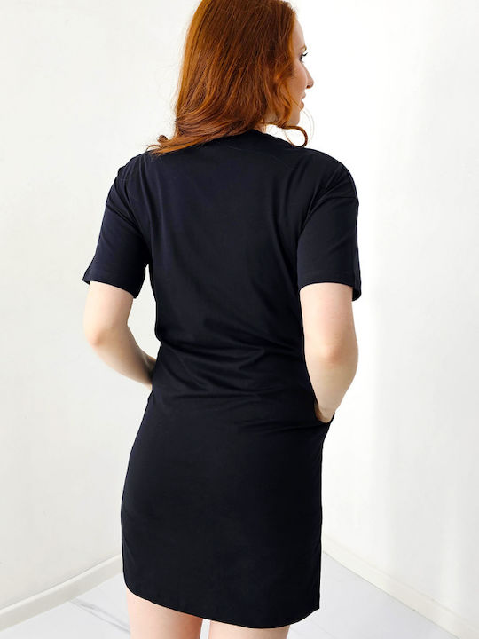 Sommer Mini Damenkleid Schwarz