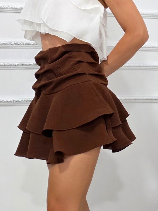 Damen Rock-Shorts Brown