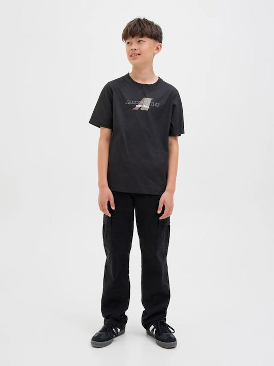 Παιδικό T-shirt Μαύρο Crew Neck