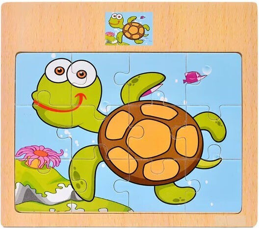 Wooden Kids Peg Puzzle Educational Puzzles for 2+ years+ Years 12pcs Next