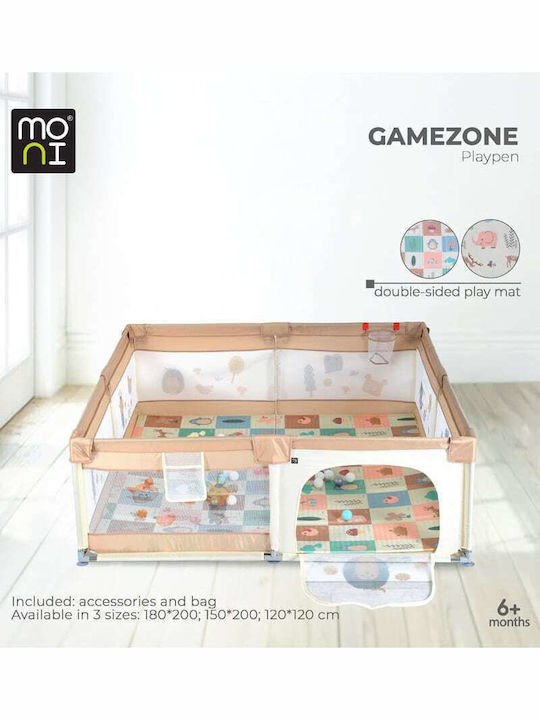 Moni Gamezone Park with Mattress Beige 200x180cm