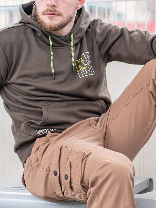 Kapriol Enjoy Ανδρικό Μακρυμάνικο Φούτερ Εργασίας Fleece με Κουκούλα