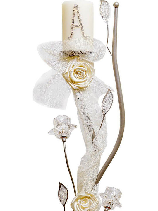 Candle Lamp Crystals Lace Monogram