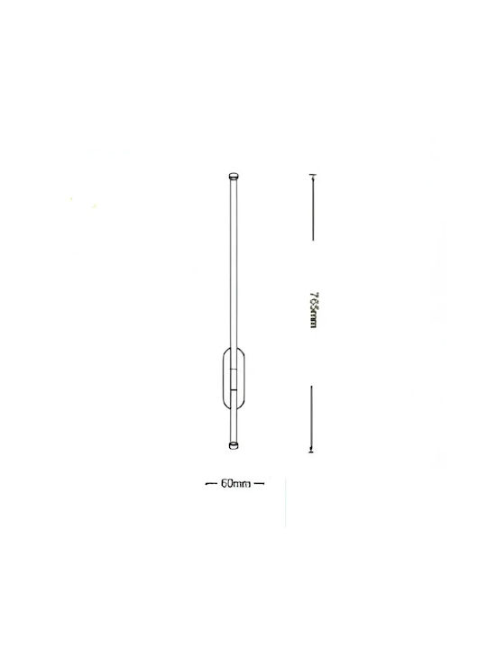 Universo Illuminazione Modern Lamp Wall with Integrated LED and Cool White Light