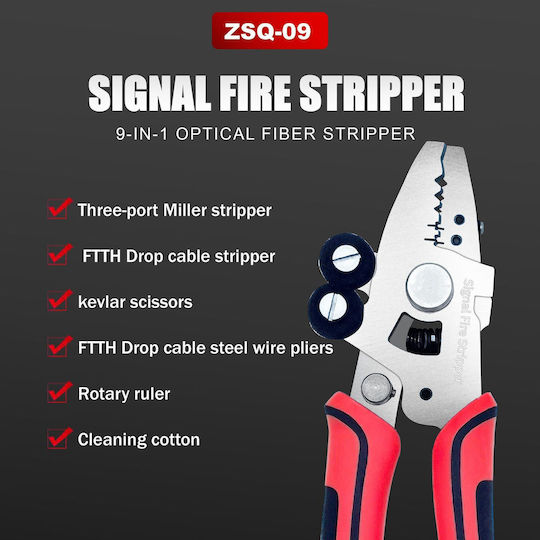 Optical Fiber Wire Stripping Pliers For Maximum Wire Gauge 3mm