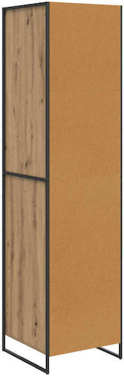Einzeltür Kleiderschrank Walnut 50x50x200cm