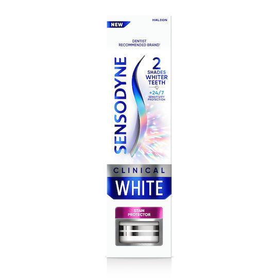 Sensodyne Clinical White Zahnpasta für 2 Töne Weißere Zähne +24-Stunden Schutz vor Empfindlichkeit 75ml