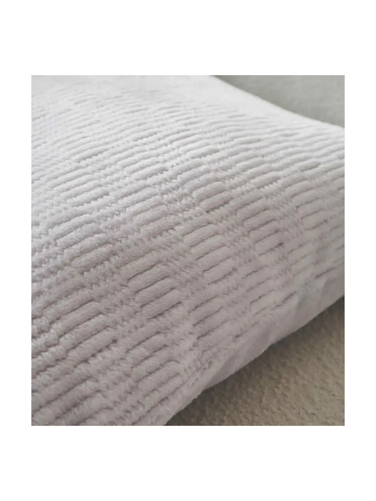 Gofis Home Διακοσμητική Μαξιλαροθήκη Polar από Γούνα Fog Grey 109/01 50x50εκ.