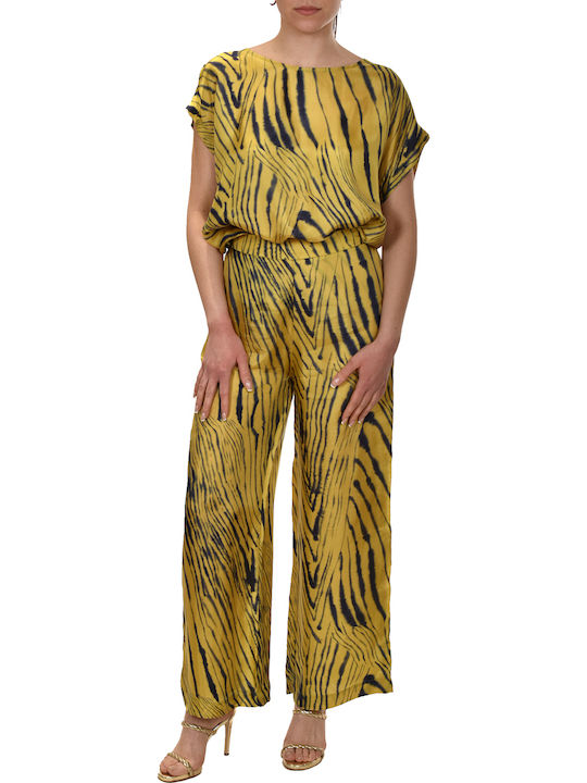 Dama Tesatura Pantaloni Galben