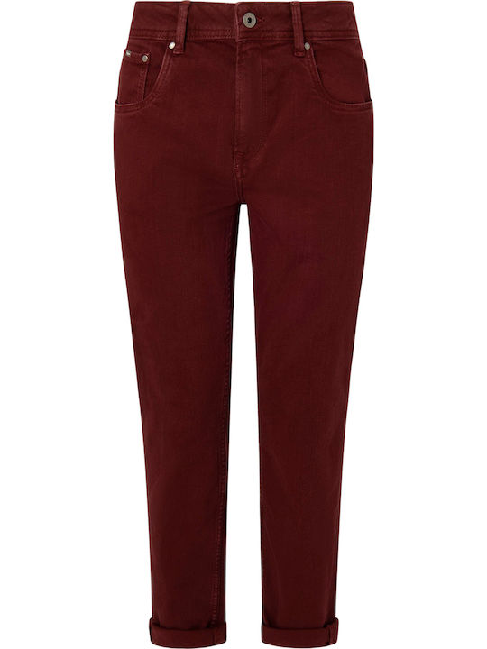 Damen Jeans Hosen in Relaxed Passform Lila