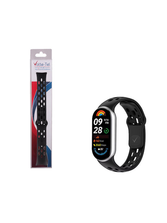 Volte-Tel Λουράκι Μαύρο (Xiaomi Smart Band 8, 9, 10)