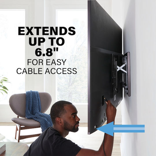 Universal Extendable Wall Tv Mount Sanus 106-229 Cm Black