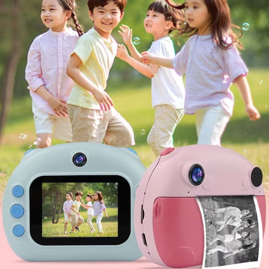 Cameră Pentru Copii Smartic Hd 1080p Rezoluție Baterie 1000mah Ecran 2.0 Inch Card Memorie 32 Gb Funcție Imprimare Instantanee Jocuri Incorporate Mp3 Mod Selfie Usb Type-c Roz