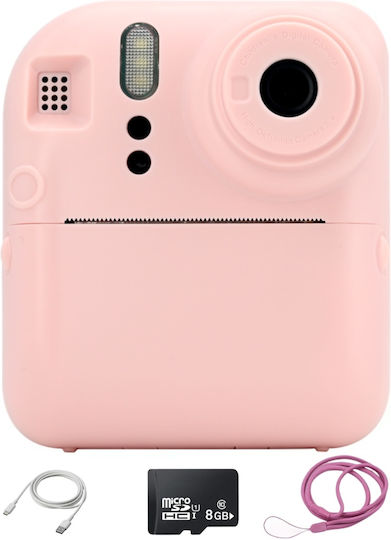 Smartic Cameră Pentru Copii Hd 1080p Rezoluție Baterie 1000mah Ecran 2.4 Inch Card Memorie 32 Gb Funcție Imprimare Instantanee Jocuri Incorporate Mp3 Mod Selfie Usb Type-c Roz