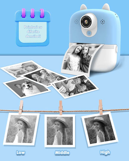 Cameră Pentru Copii Smartic Hd 1080p Rezoluție Baterie 800mah Ecran 2.4 Inch Card Memorie 32 Gb Funcție Imprimare Instantă Un Joc Integrat 3 Role Imprimare Mp3 Mod Selfie Usb Tip