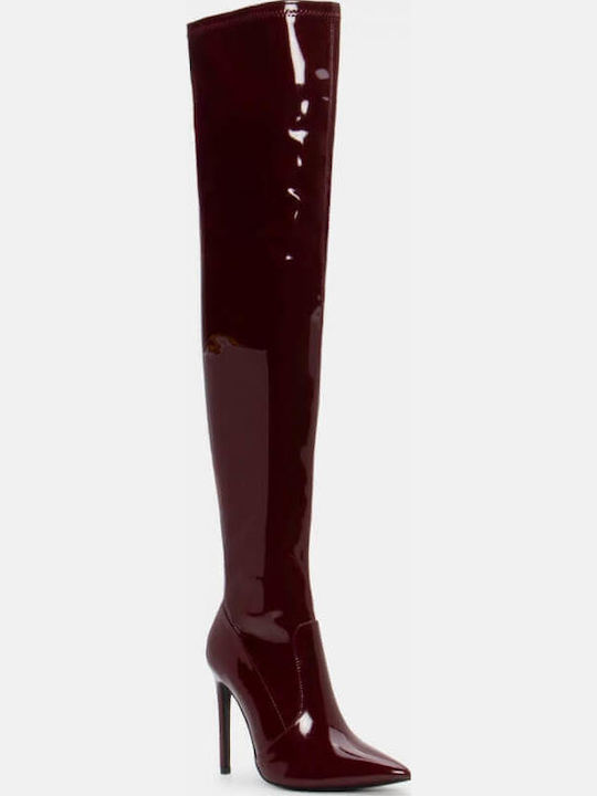 Cizme dama Peste genunchi Burgundy