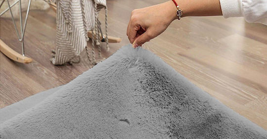 Strado Carpets Αντιολισθητικό Χαλί Στρογγυλό Light Grey Φ180cm