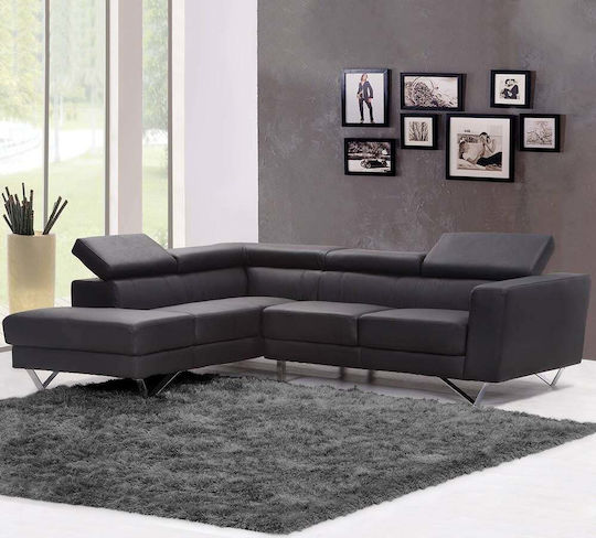 Strado Rutschfest Teppich Rechteckig Zottelig Synthetisch,Polyester/Cotton/Leather Dark Silver