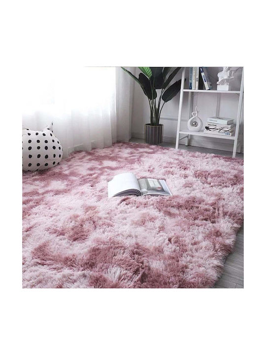 Strado Carpets Teppich Rechteckig Zottelig Synthetisch,Polyester/Cotton/Leather Purple