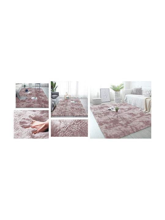 Strado Carpets Αντιολισθητικό Χαλί Ορθογώνιο Shaggy Pink 200x200cm