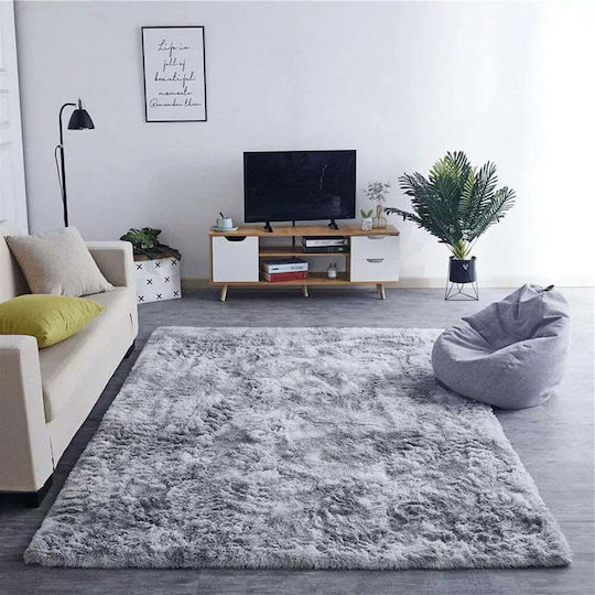 Strado Carpets Противоплъзгащо Килим Правоъгълена Shaggy Светло сиво
