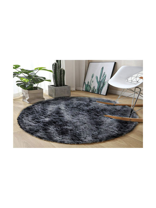 Strado Carpets Χαλί Ορθογώνιο Shaggy Dark Grey 80x80cm