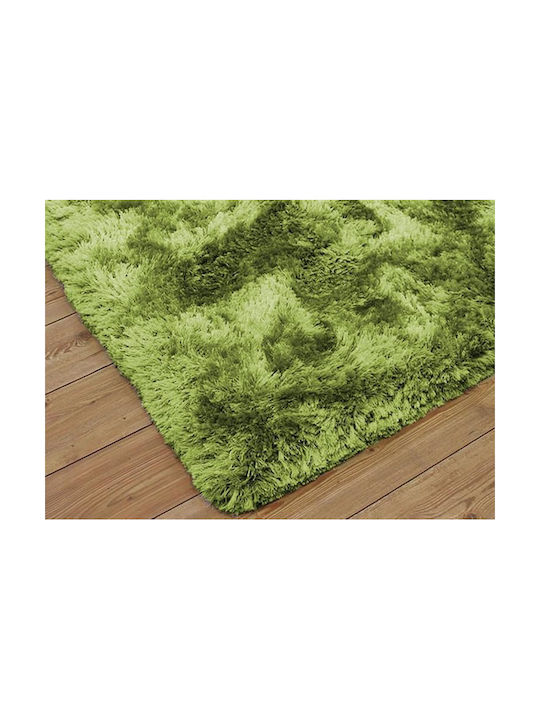 Living Room Rug Shaggy 160x220 Green Universal