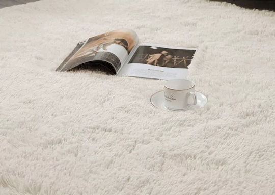 Strado Carpets Rug Rectangular Shaggy Cream Beige