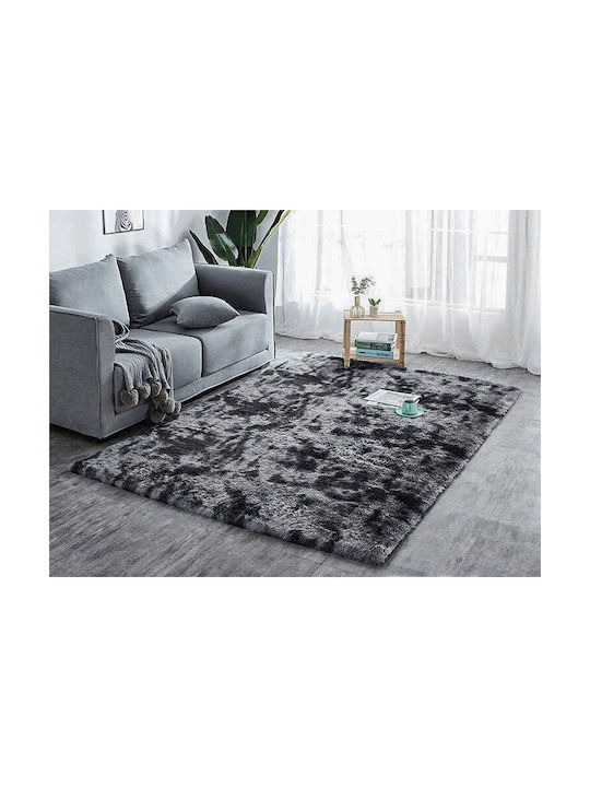 Strado Carpets Anti-slip Rug Rectangular Shaggy Ombregrey (dark Grey)
