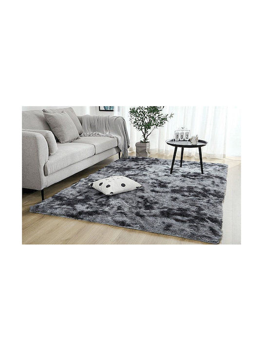 Strado Carpets Anti-slip Rug Rectangular Shaggy Ombregrey (dark Grey)