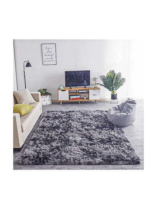 Strado Carpets Anti-slip Rug Rectangular Shaggy Ombregrey (dark Grey)