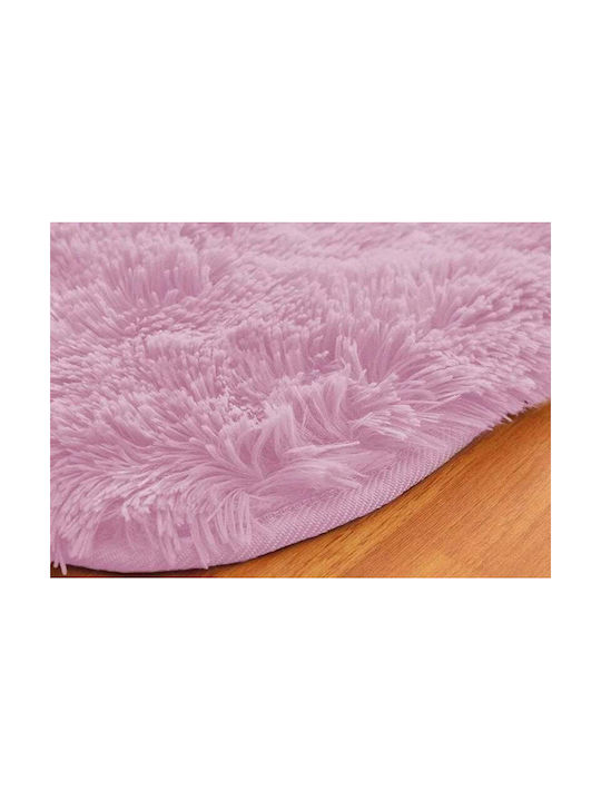 Strado Carpets Rug Rectangular Shaggy Pink