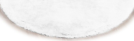 Strado Carpets Αντιολισθητικό Χαλί Στρογγυλό Shaggy White Φ120cm